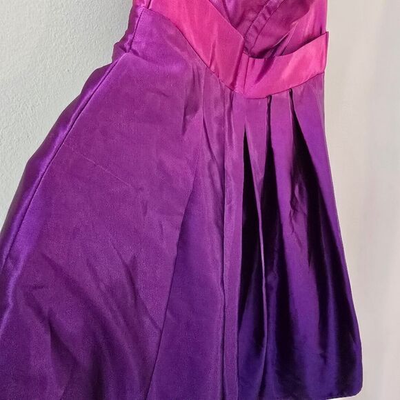 Vintage ROBERTA ombré pink and purple formal strapless mini dress size 3/4 Y2K - Picture 6 of 8